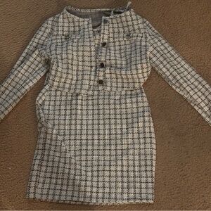 Chic Plaid Long Sleeve Dress